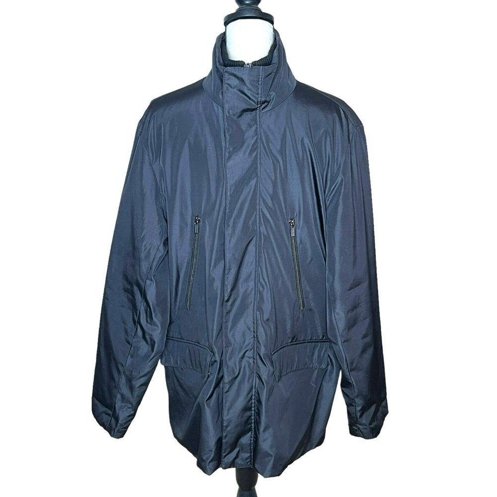 Michael Kors Men’s Black Zip Button Stand Up Collar Winter Coat Jacket Size M
